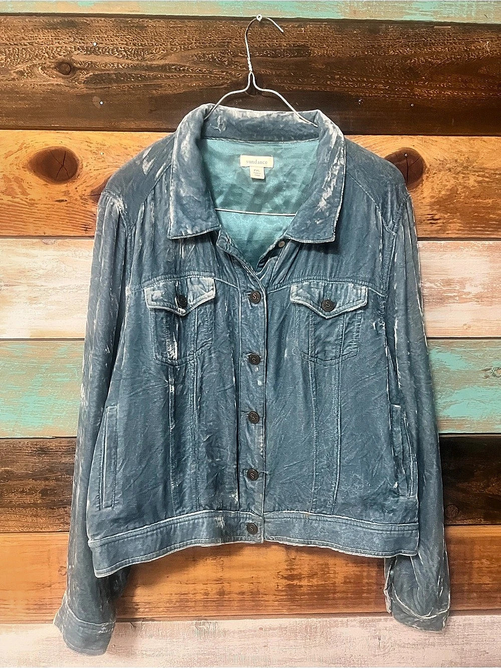 Sundance Wren Blue Jean Jacket Size PXL